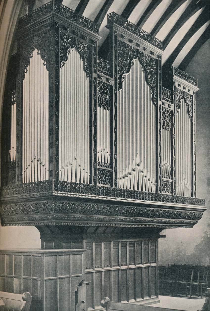 Órgano en la Iglesia Parroquial de Towyn, c1910 de Unbekannt