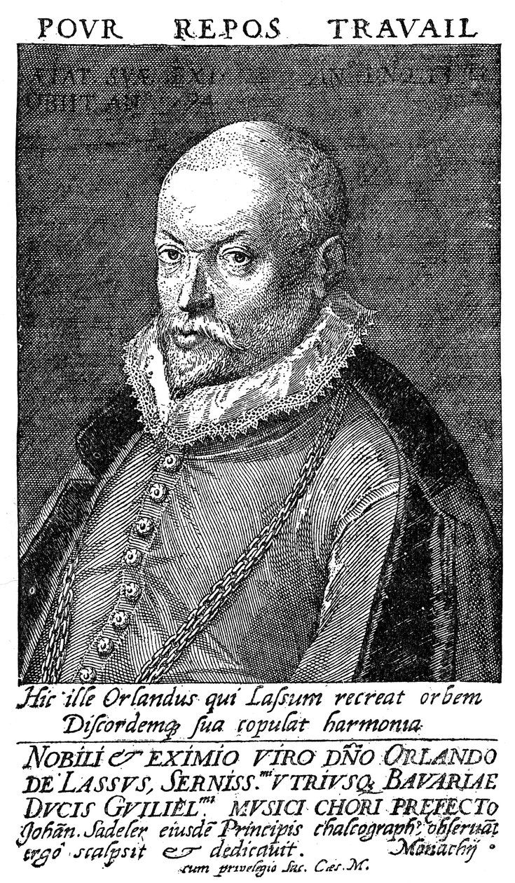 Orlandus Lassus, compositor y músico renacentista flamenco, siglo XVI de Unbekannt