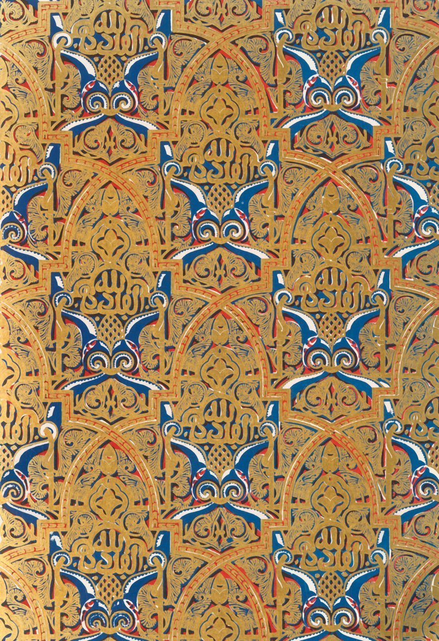 Ornamento en paneles en las Paredes, Salón de los Embajadores, 1907 de Unbekannt