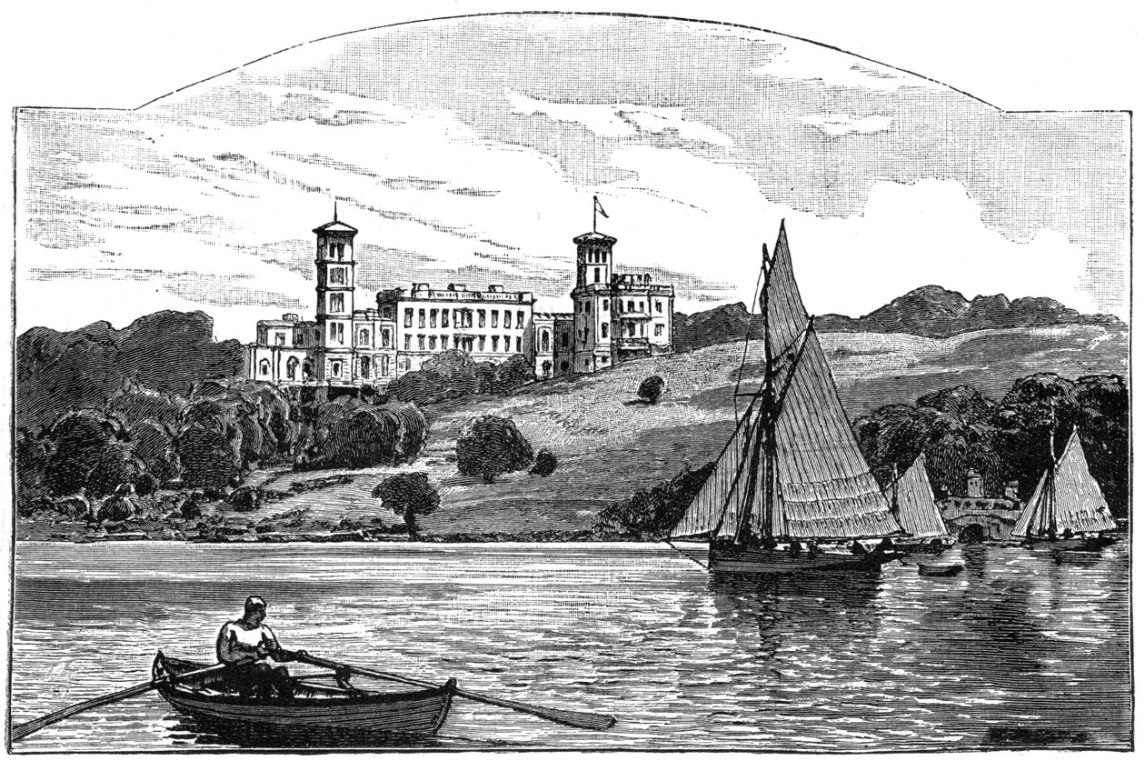 Casa Osborne desde el Solent, East Cowes, Isla de Wight, 1900 de Unbekannt