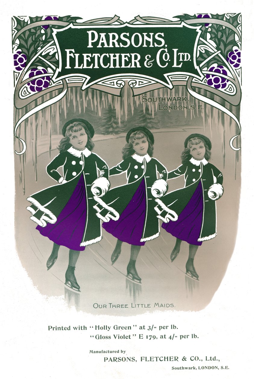 Nuestros Tres Pequeñas Doncellas - Anuncio de Parsons, Fletcher & Co. Ltd de Unbekannt