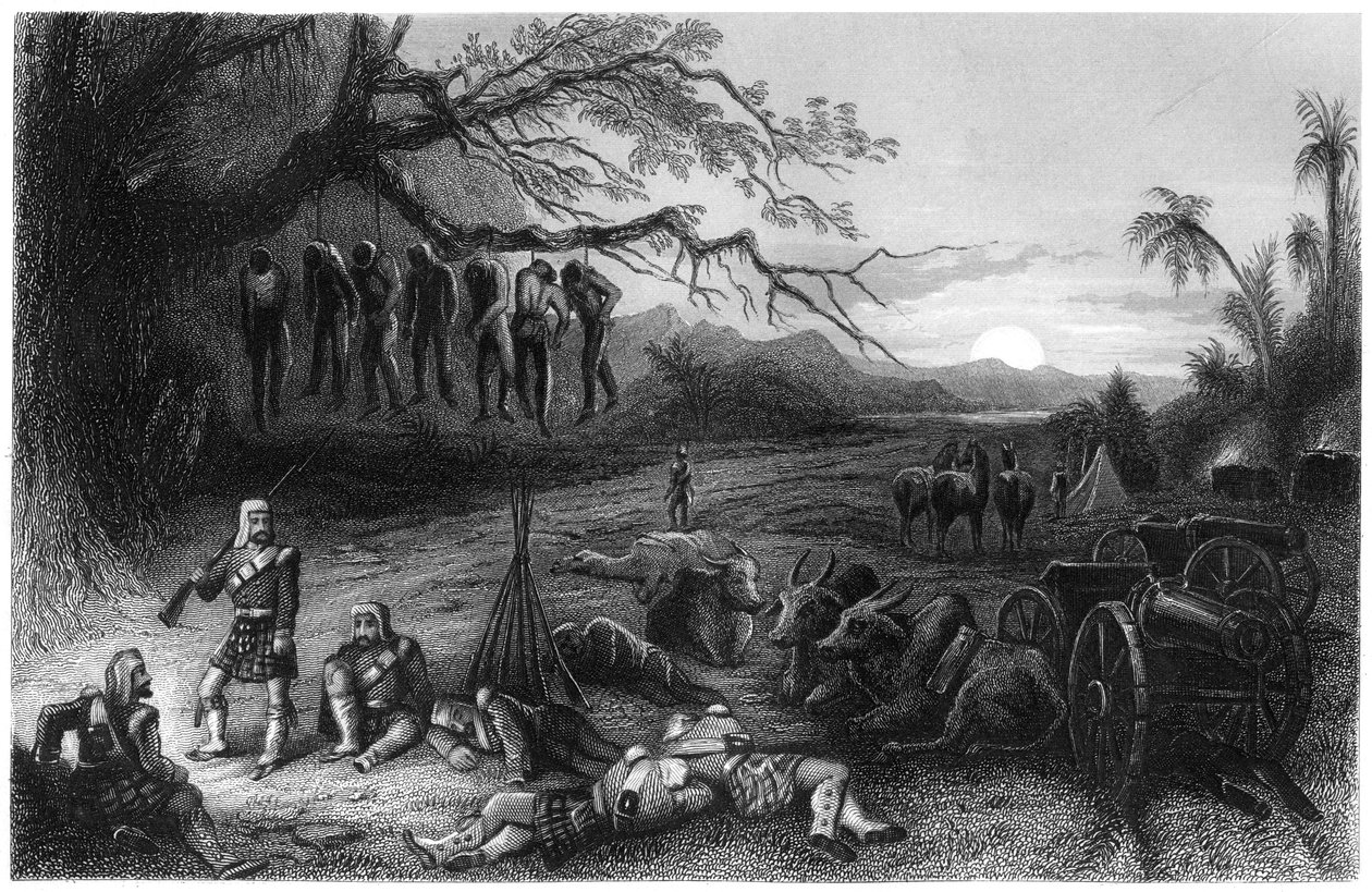 Piquete exterior de la Brigada Highland, 1857, c. 1860 de Unbekannt