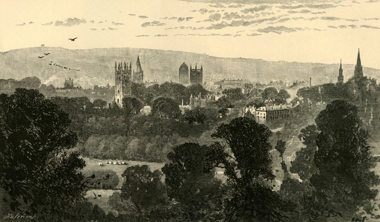 Oxford, desde Headington Hill, 1898 de Unbekannt