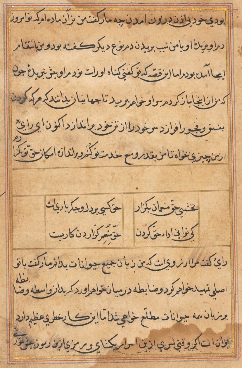 Página de Cuentos de un loro Tuti-nama: página de texto, c. 1560 de Unbekannt