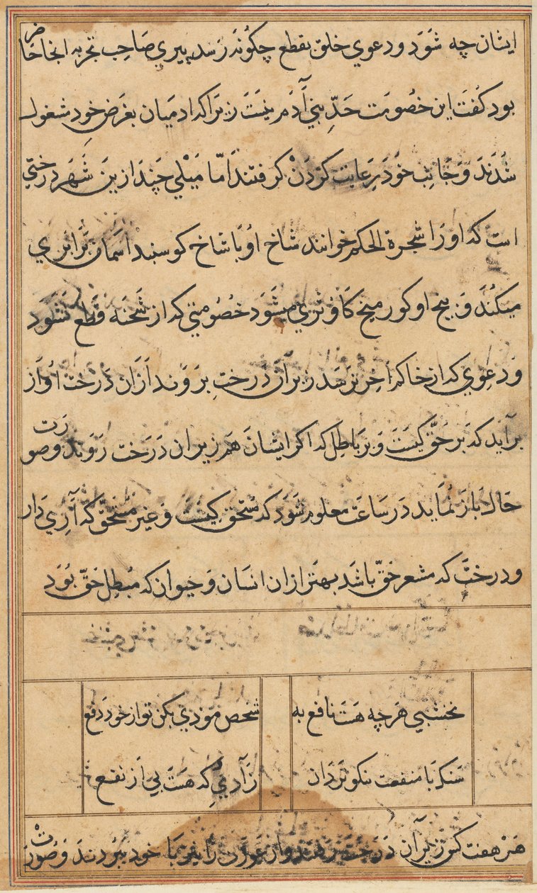 Página de Cuentos de un loro Tuti-nama: página de texto, c. 1560 de Unbekannt
