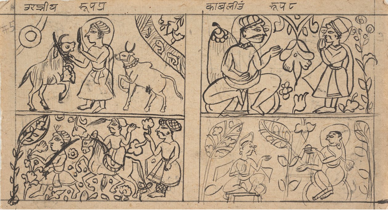 Página de un Kalpa Sutra Jain disperso, Libro de Rituales de Unbekannt
