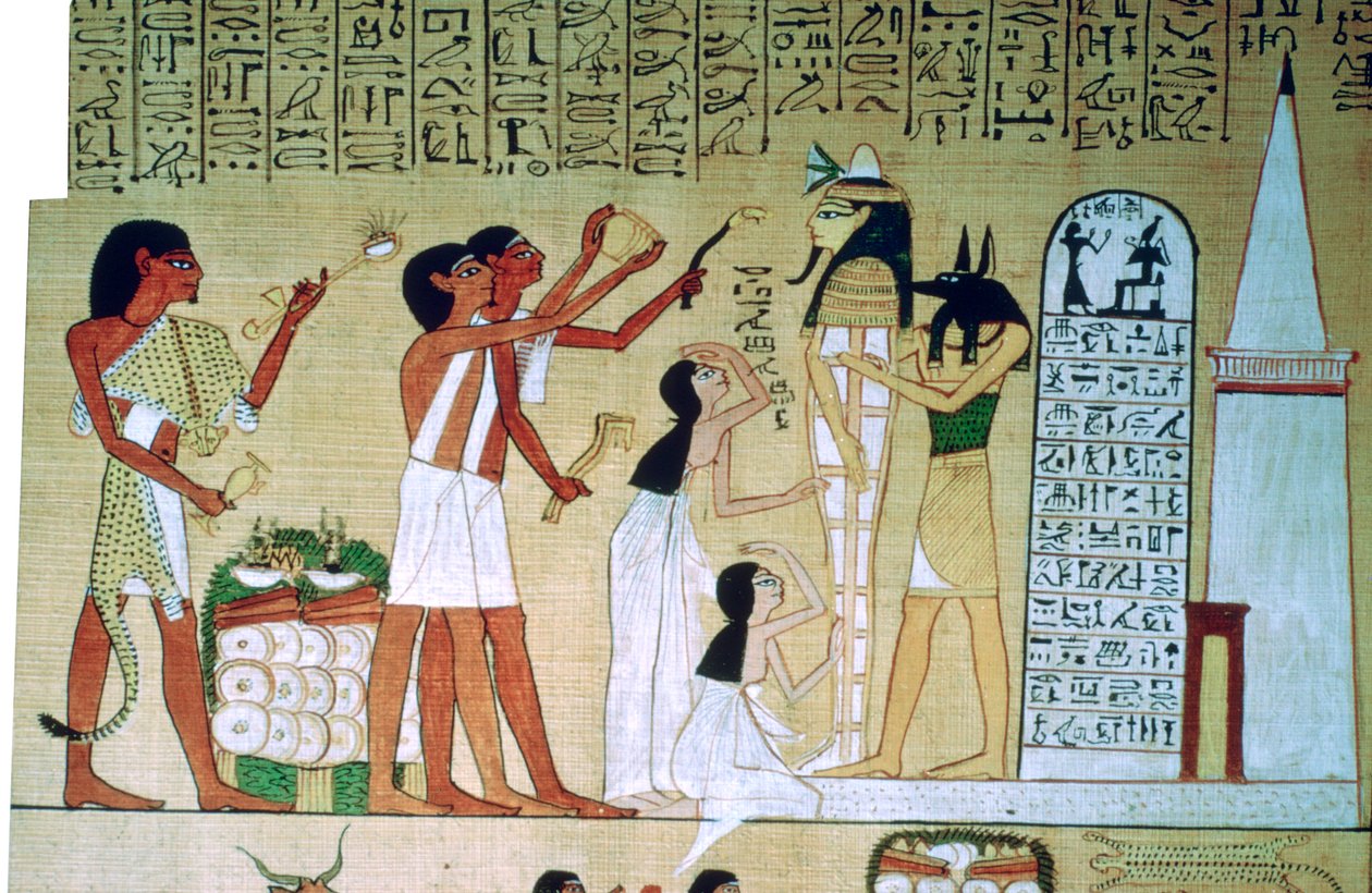 Página del Libro de los Muertos de Hunefer, de Tebas, Egipto, dinastía XIX, c. 1300 a.C. de Unbekannt