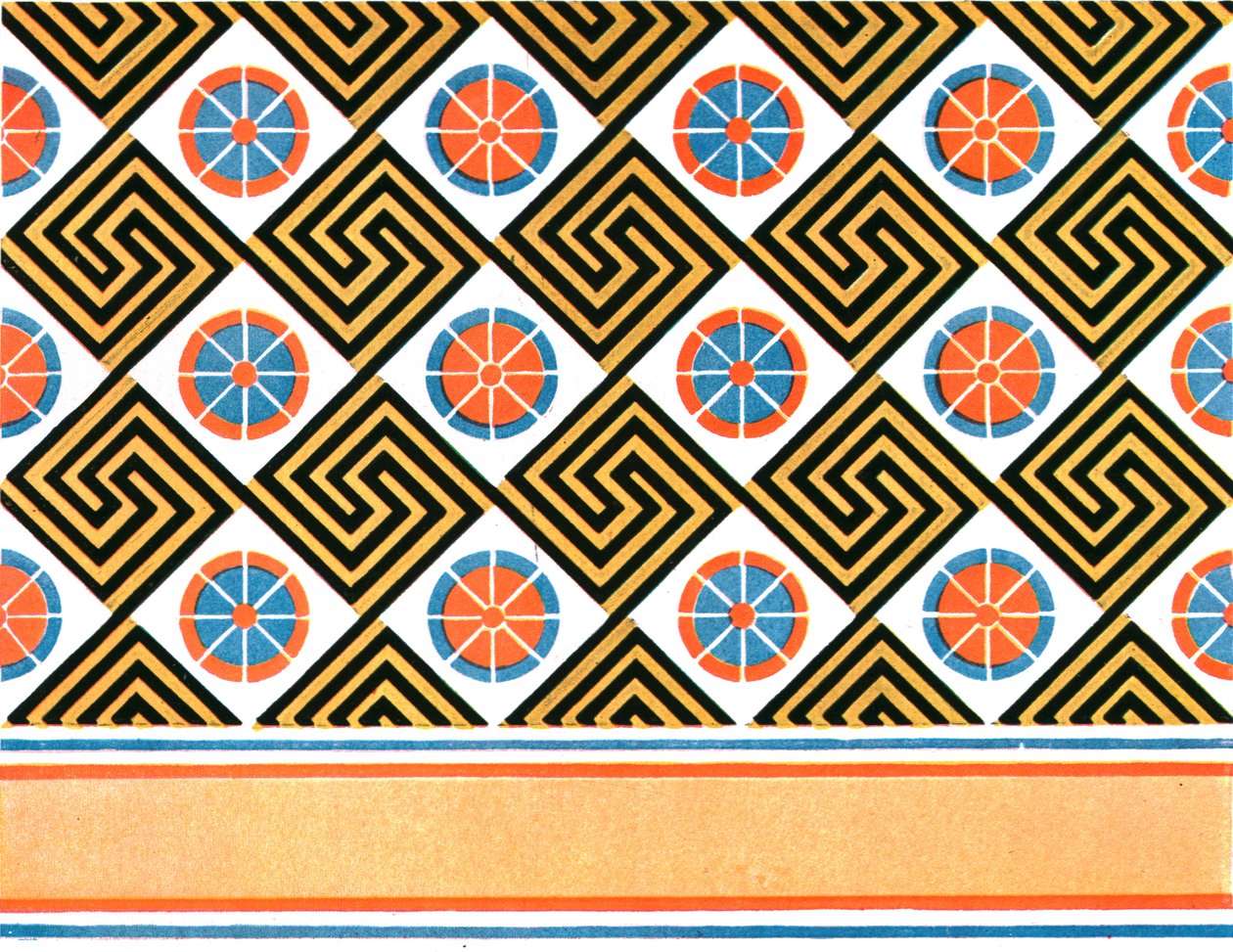 Techo pintado en la tumba de Enene en Tebas, Egipto, 1928 de Unbekannt