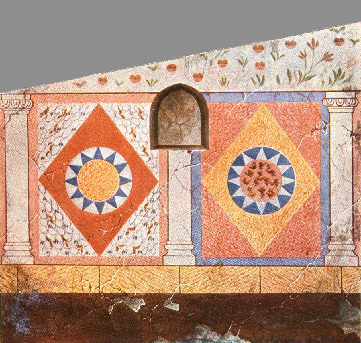 Decoración pintada en la Cripta de Stasovsky, Bósforo Cimerio, Kerch, 1928 de Unbekannt