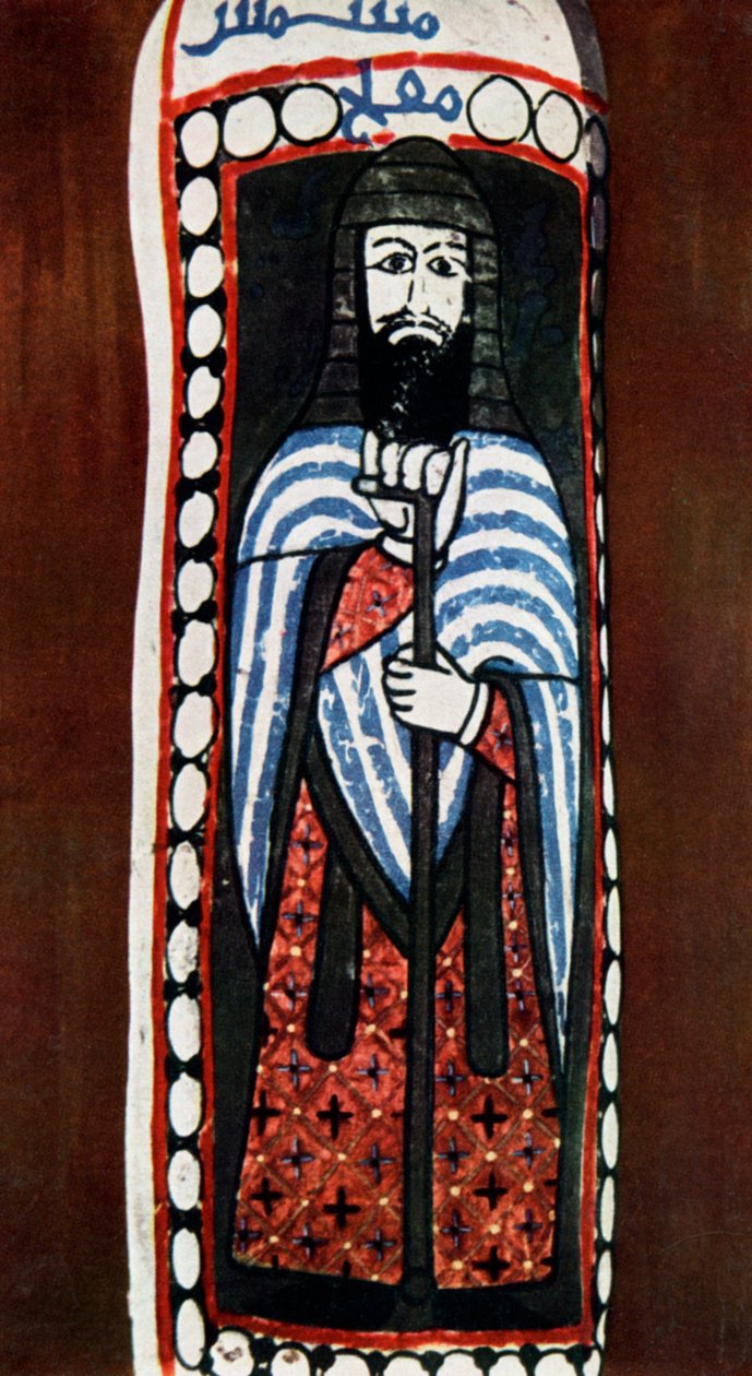 Figura pintada de un sacerdote cristiano en Jausaq, Samarra, Irak, 1930 de Unbekannt