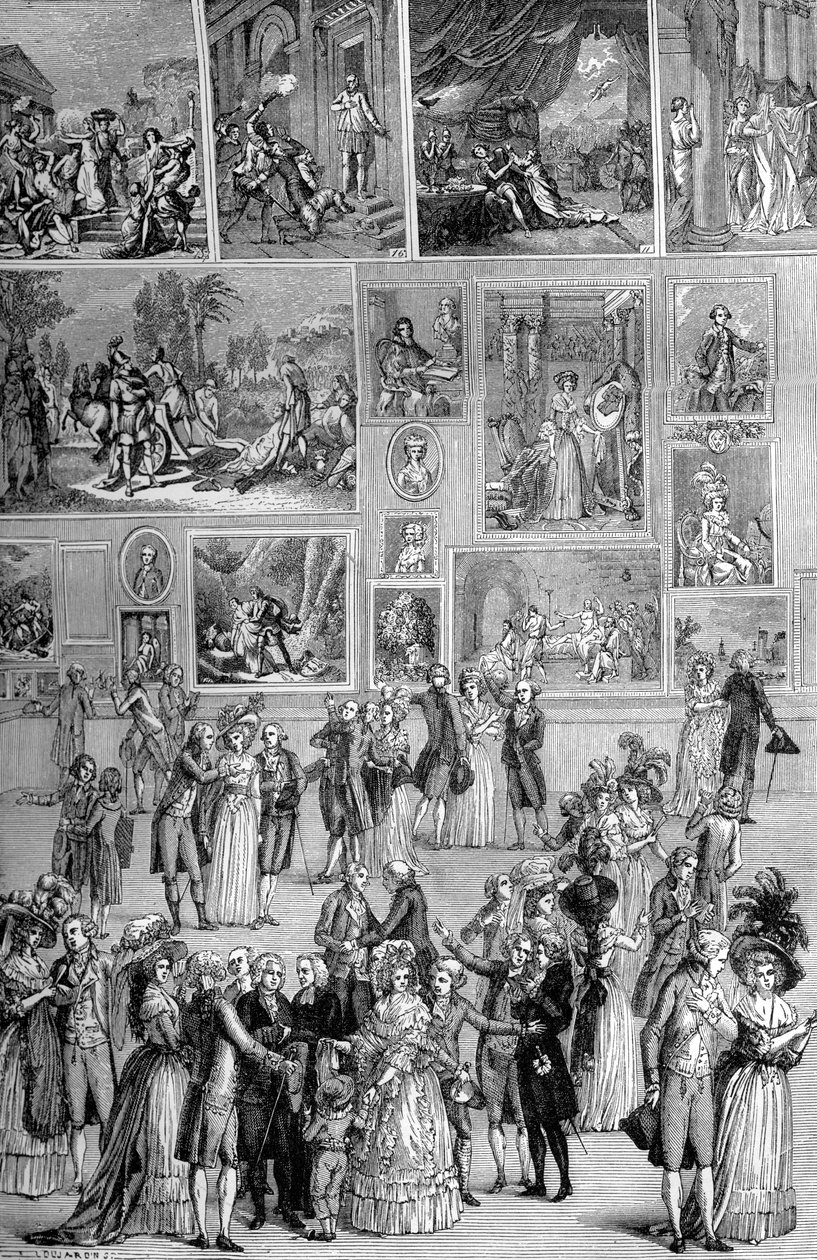 Exposición de pintura, el Louvre, París, 1737 1882-1884 de Unbekannt