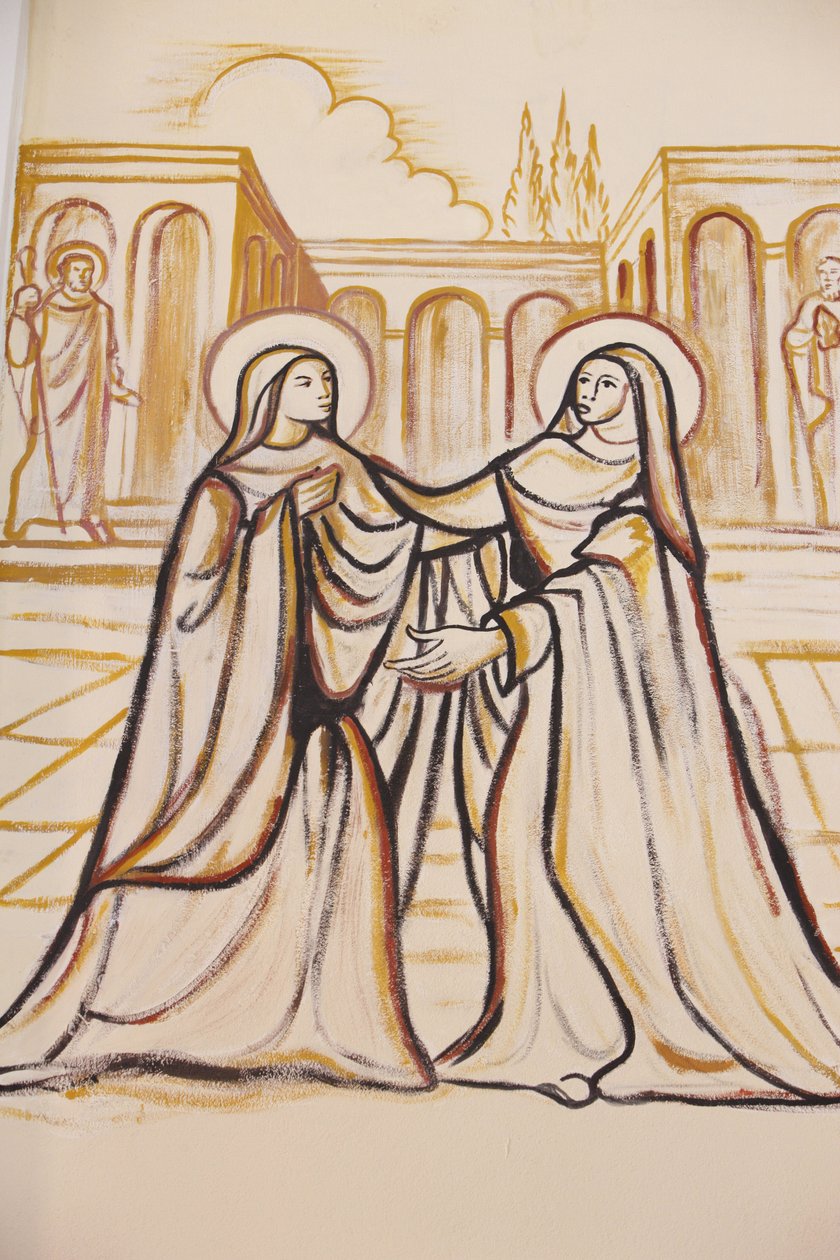Pintura en la catedral de Lomé: la Visitación, Lomé, Togo de Unbekannt