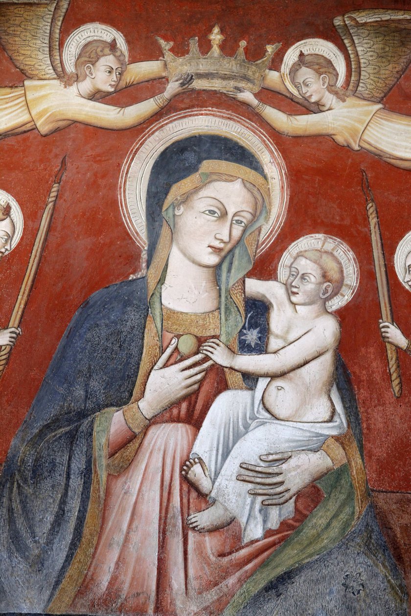 Ángeles coronando a María sosteniendo a Jesús, Galatina, Italia de Unbekannt