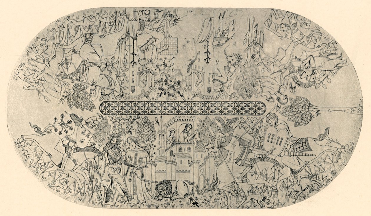 Pintura en el Techo del Salón de Justicia, No. 3, 1907 de Unbekannt