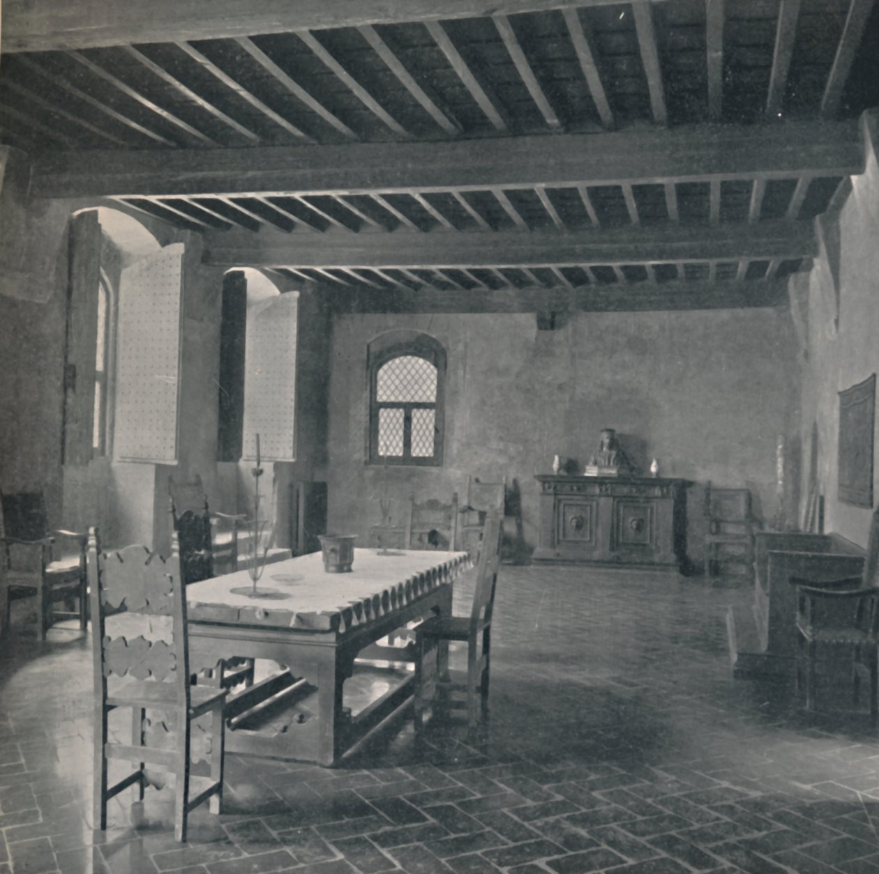 Palazzo Davanzati, sala principal en el tercer piso, 1928 de Unbekannt