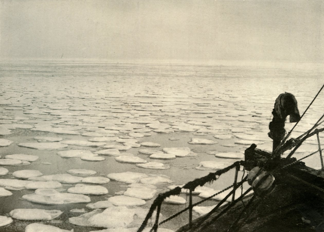 Hielo en la forma de panqueques en el Mar de Ross de Unbekannt
