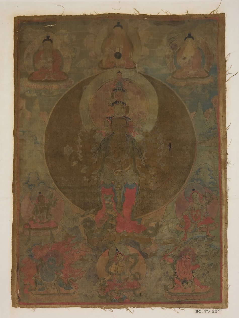 Panel de la pintura de Guanyin de mil brazos, fecha desconocida de Unbekannt