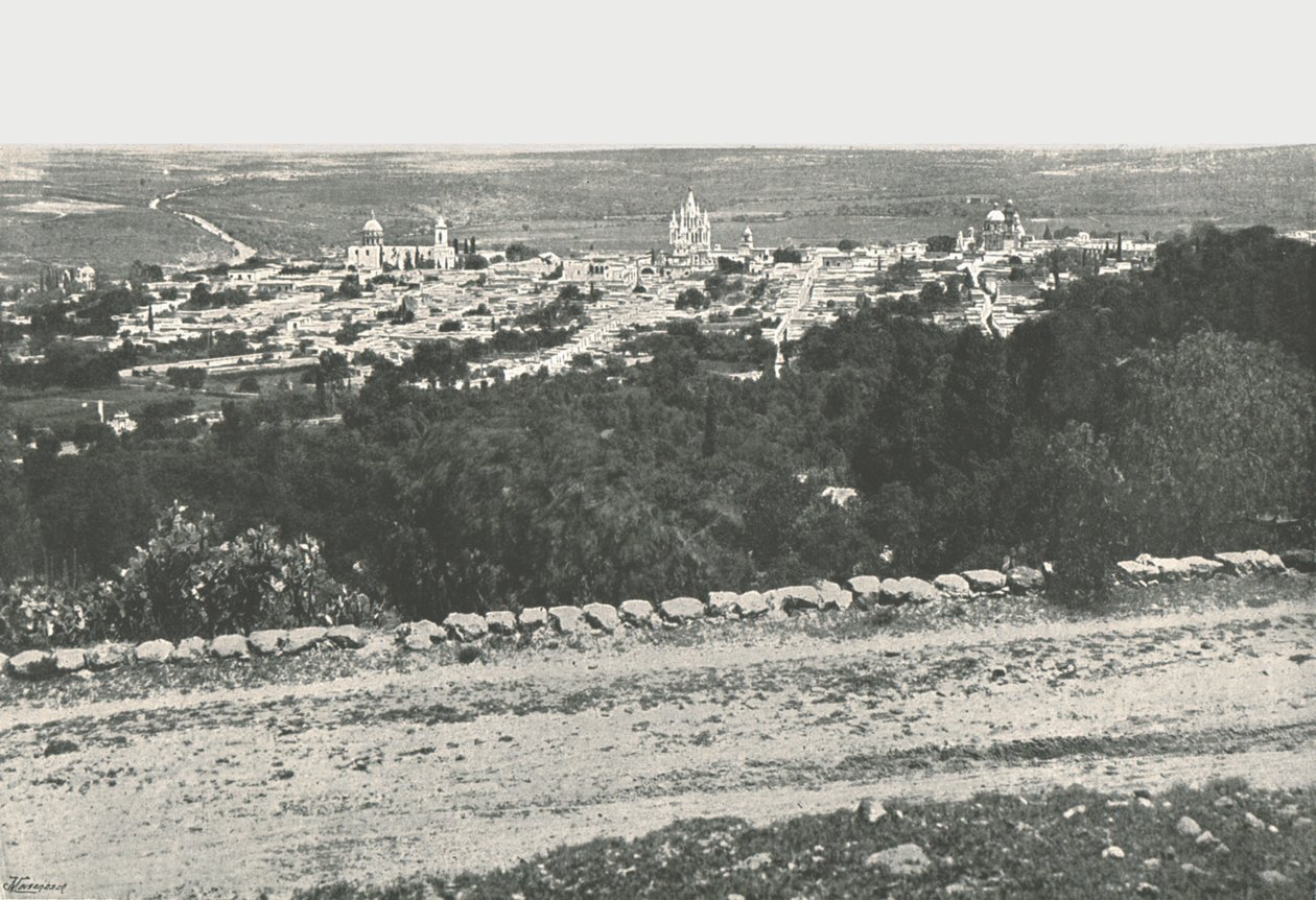 Panorama de la ciudad, San Miguel de Allende, México, 1895 de Unbekannt