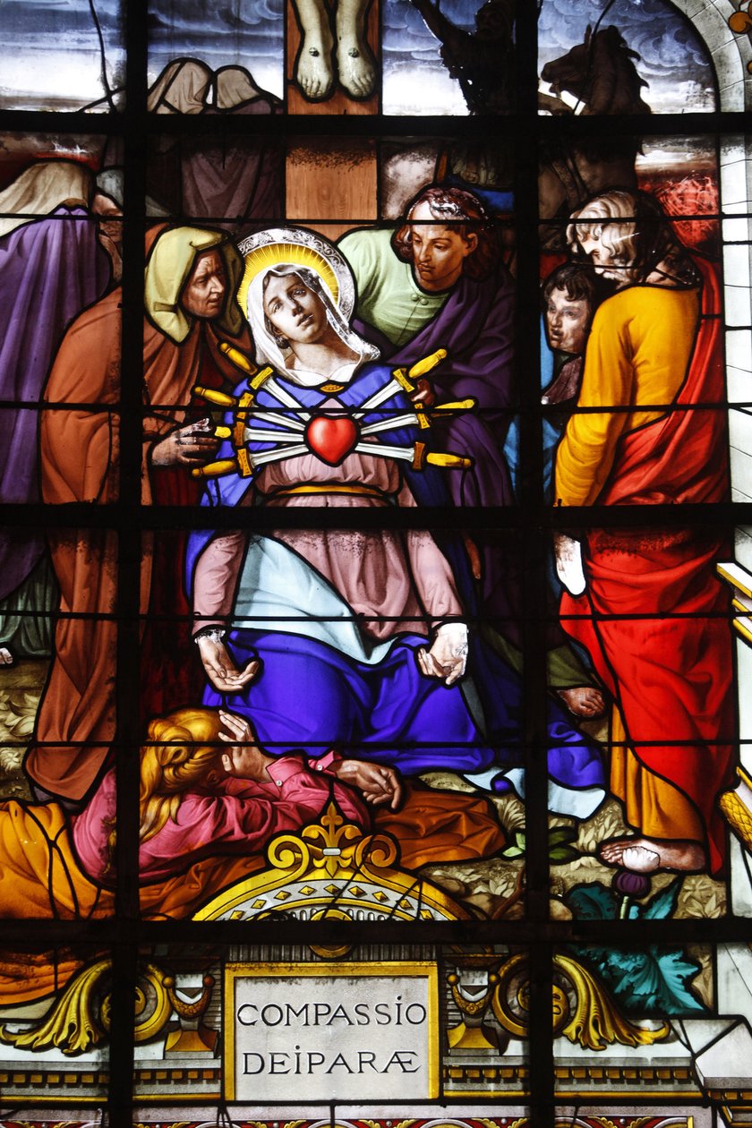 París, Francia Iglesia Saint Laurent vidriera: Los siete dolores de María, París, Francia de Unbekannt