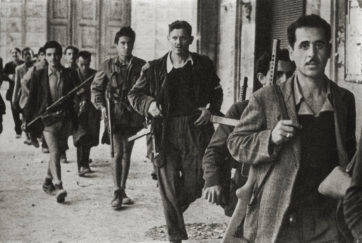 Partisanos en Cesena, Emilia Romaña, Italia, octubre de 1944 de Unbekannt