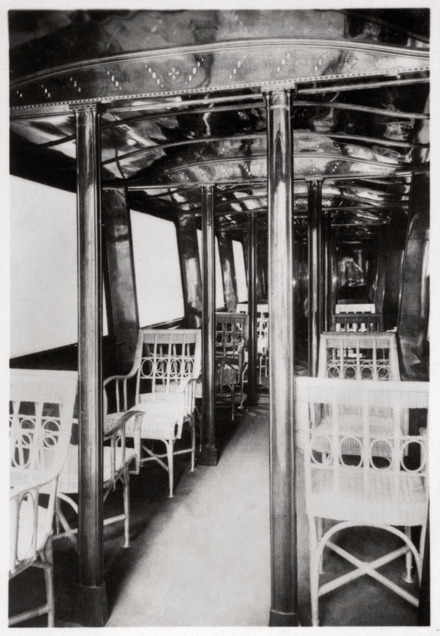 Cabina de pasajeros del Zeppelin LZ7 Deutschland I, 1909 1933 de Unbekannt