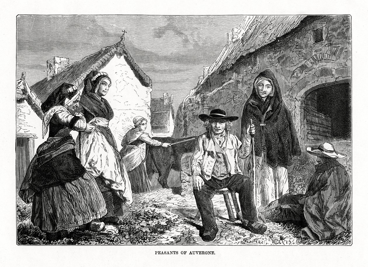 Campesinos de Auvernia, Francia, siglo XIX de Unbekannt