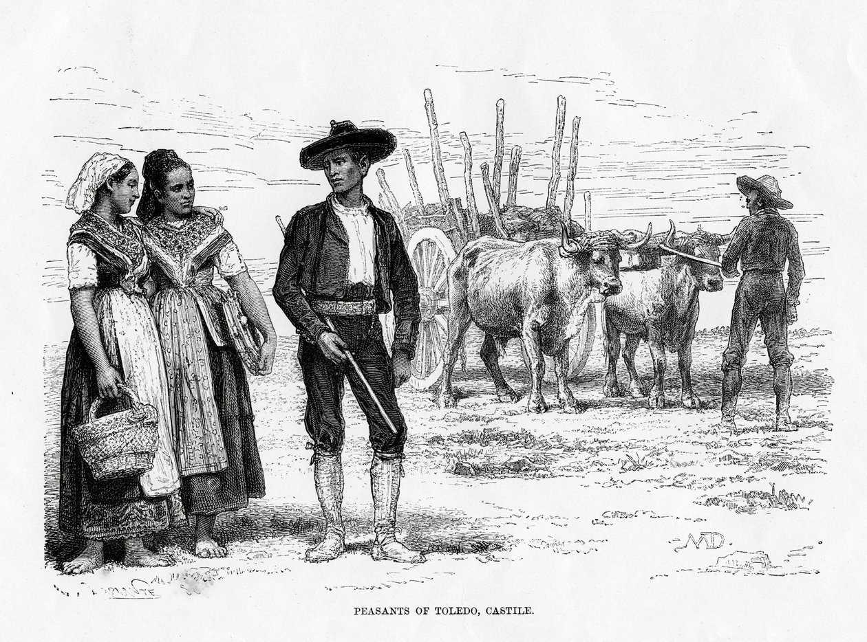 Campesinos de Toledo, Castilla-La Mancha, España, 1879 de Unbekannt