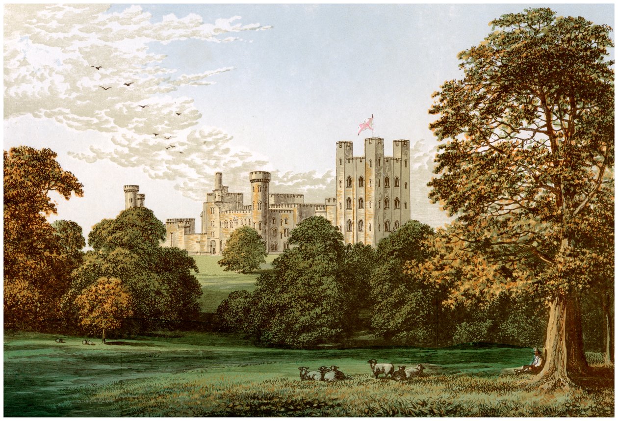 Castillo de Penrhyn, Caernarvonshire, Gales, hogar de Lord Penrhyn, c1880 de Unbekannt