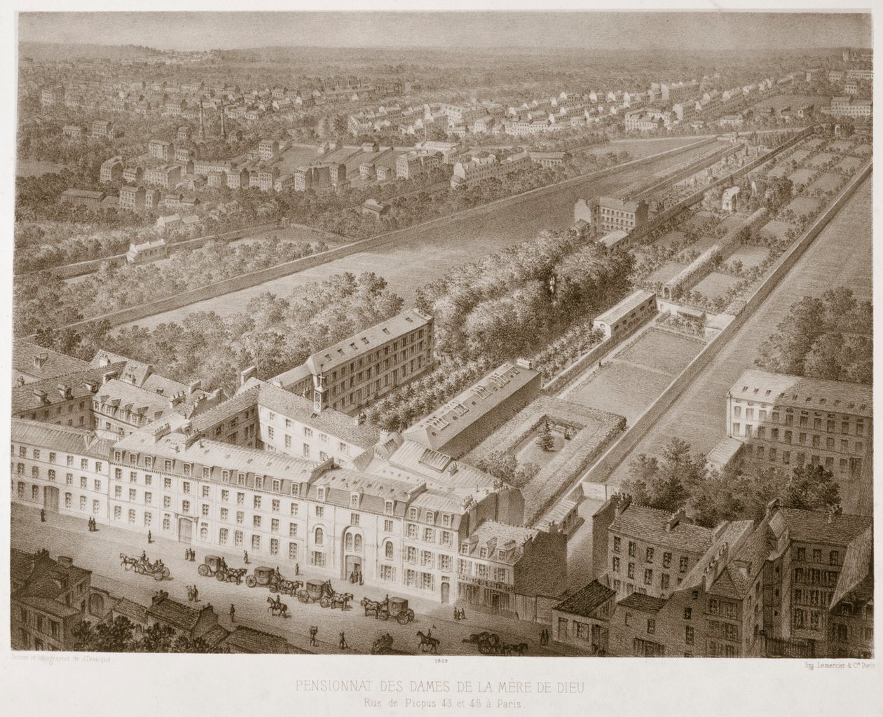 Pensionnat des dames de la mère de Dieu, París, 1867 de Unbekannt