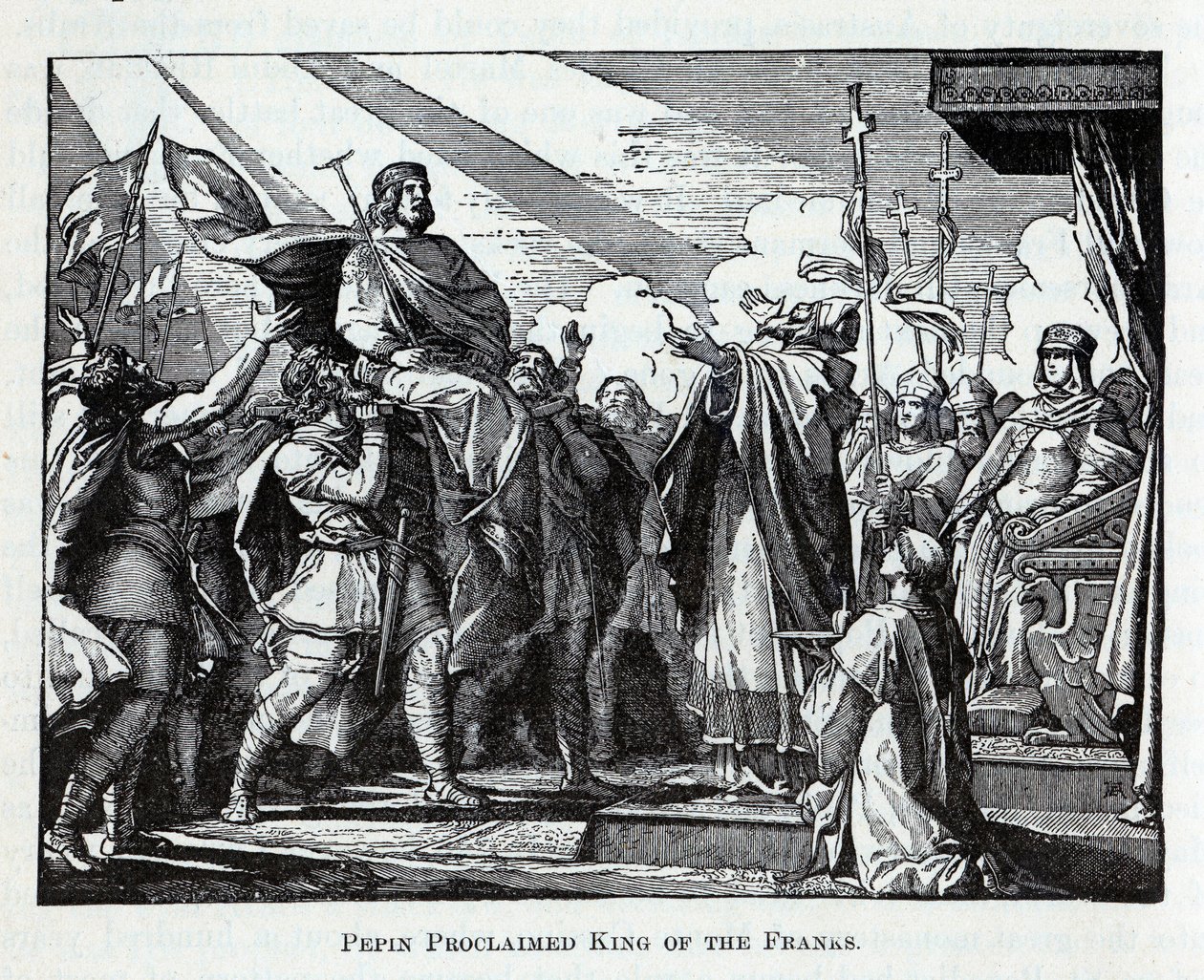 Pepin Proclamado Rey de los Francos, 1882 de Unbekannt