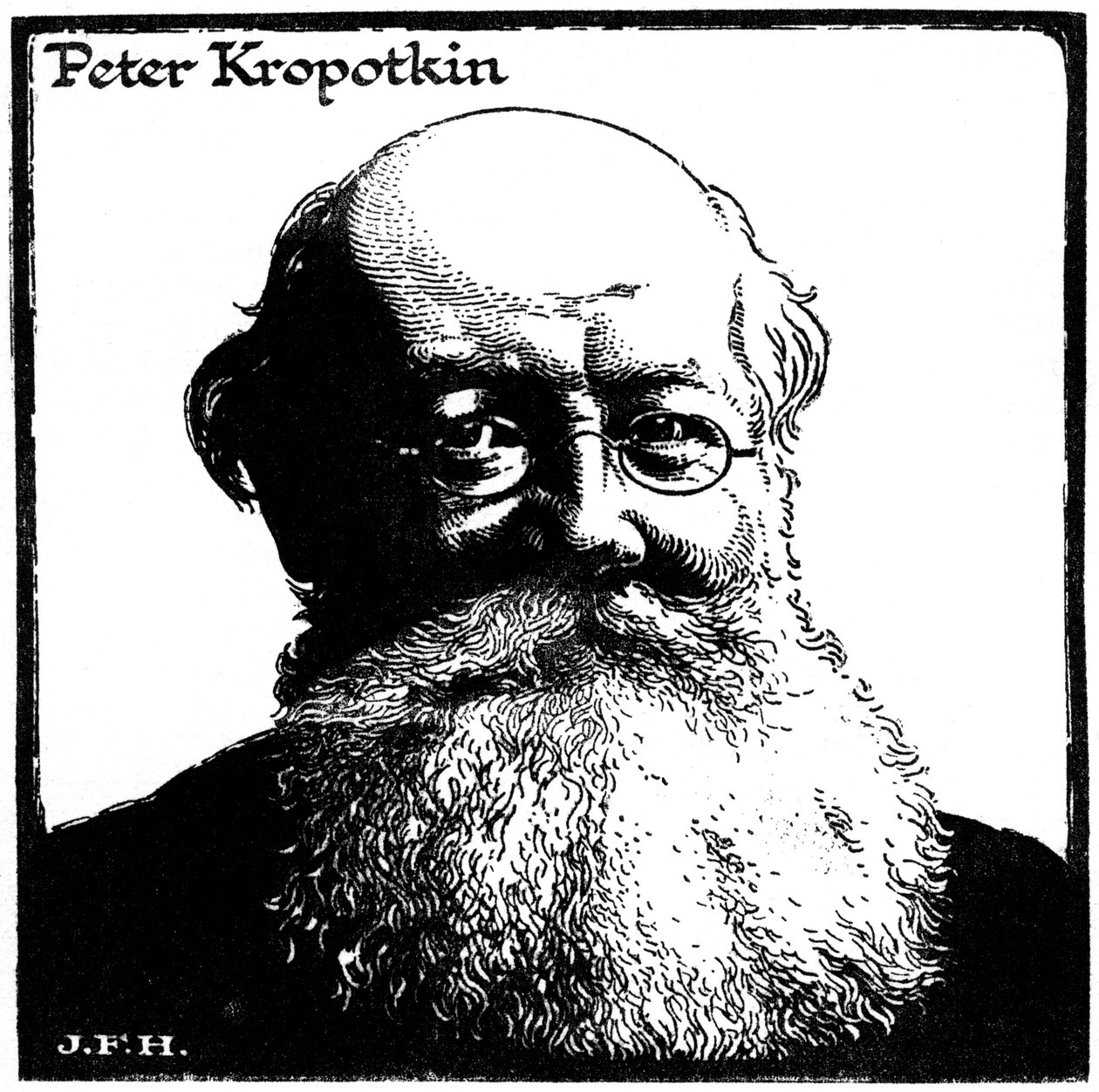 Peter Kropotkin, anarquista ruso, c. 1920 de Unbekannt