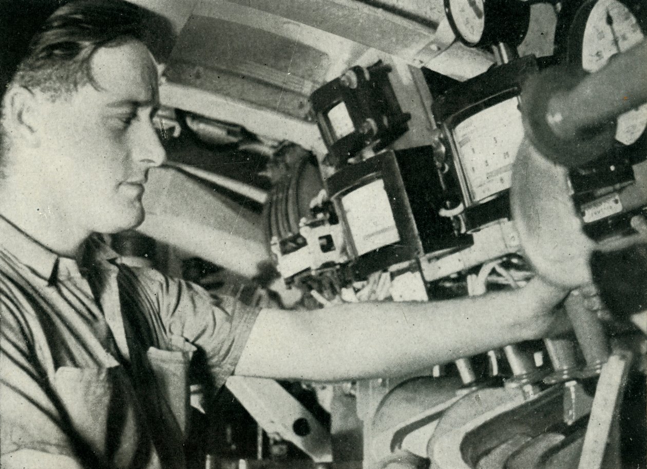Suboficial de un submarino británico, Segunda Guerra Mundial, 1945 de Unbekannt