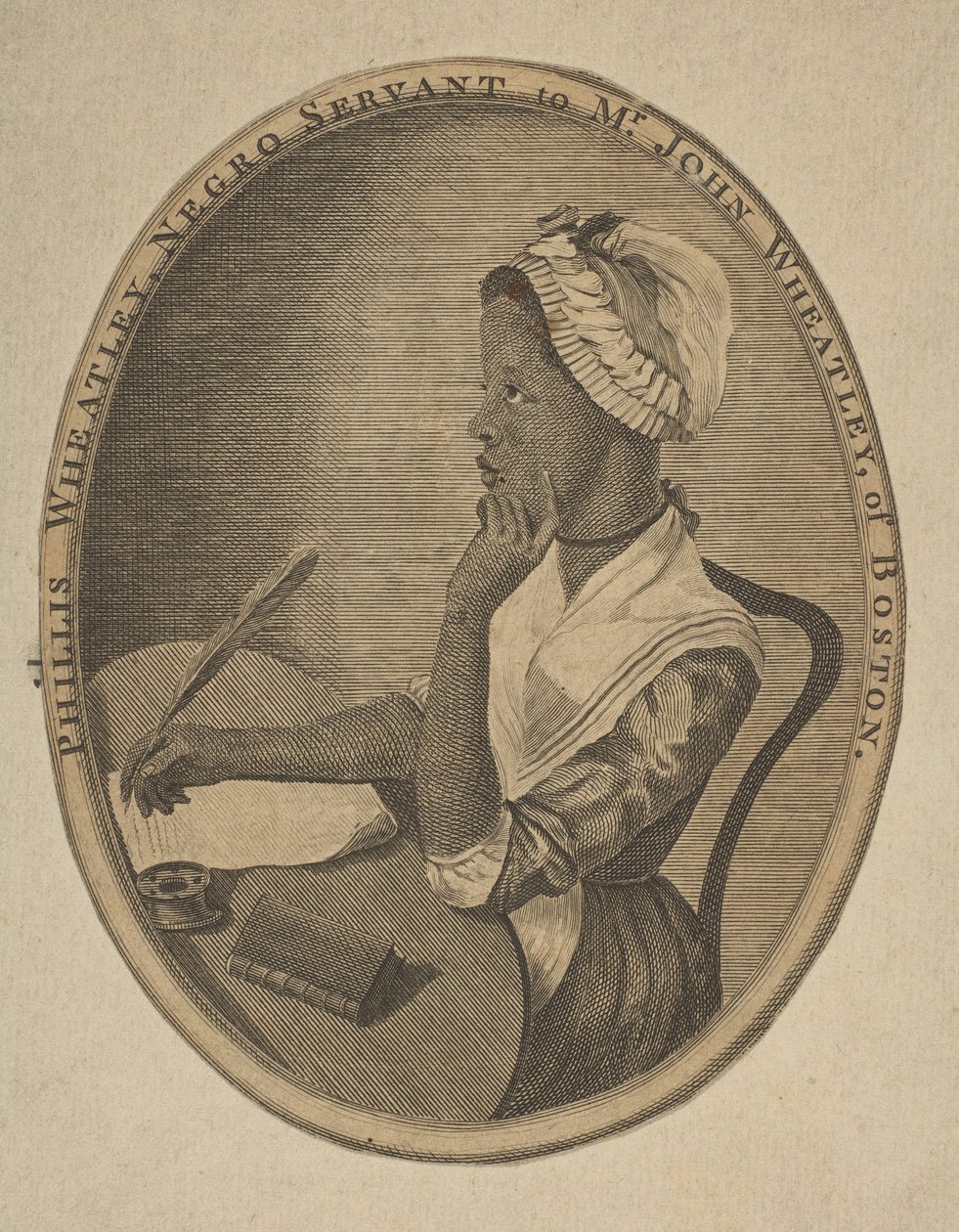 Phillis Wheatley, sirvienta negra del Sr. John Wheatley de Boston, ca. 1773 de Unbekannt