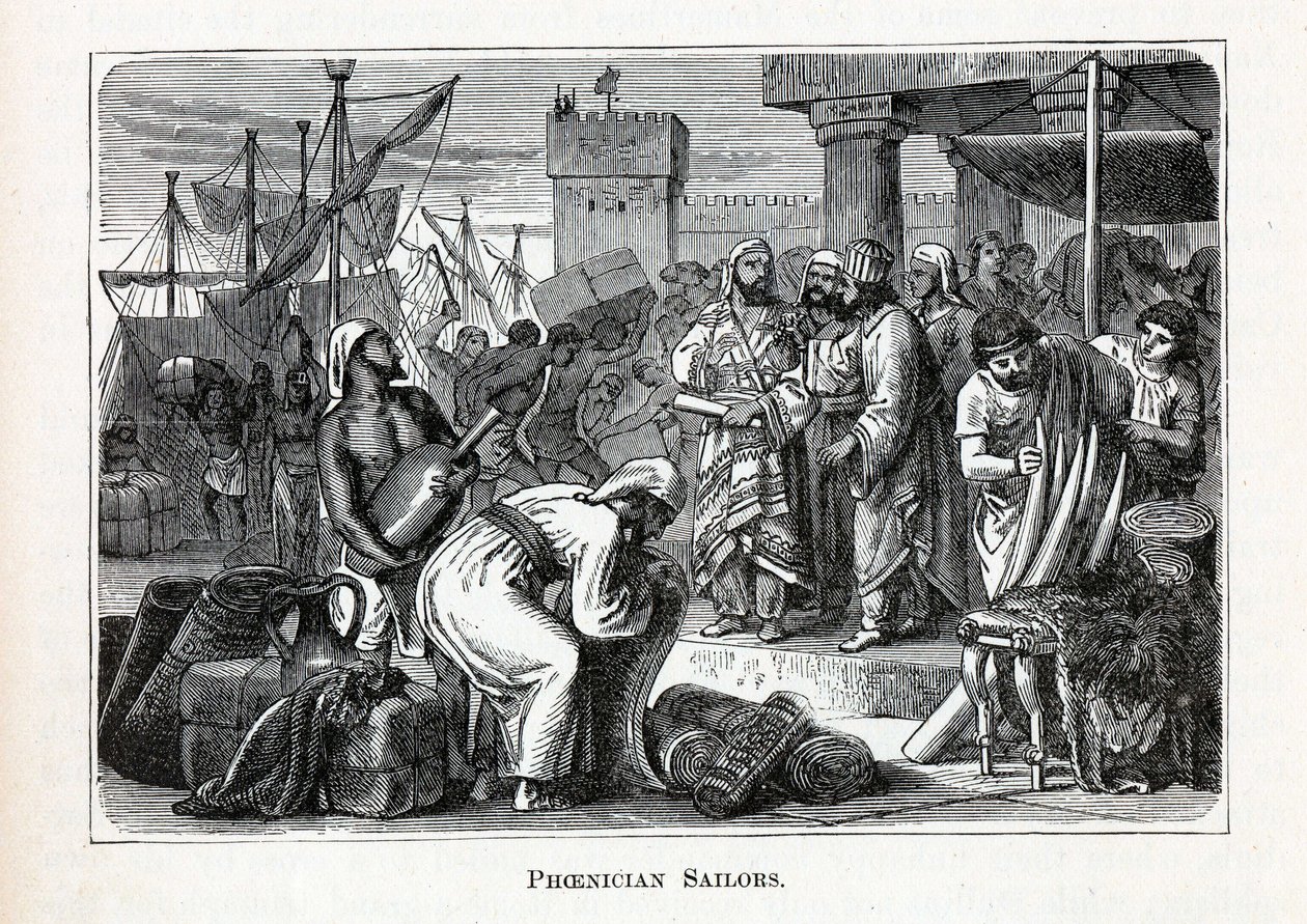 Marineros fenicios, 1882 de Unbekannt