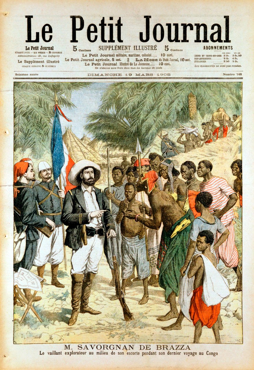 Pierre-Paul-Francois-Camille Savorgnan de Brazza, explorador francés y fundador de Brazzaville, 1905 de Unbekannt
