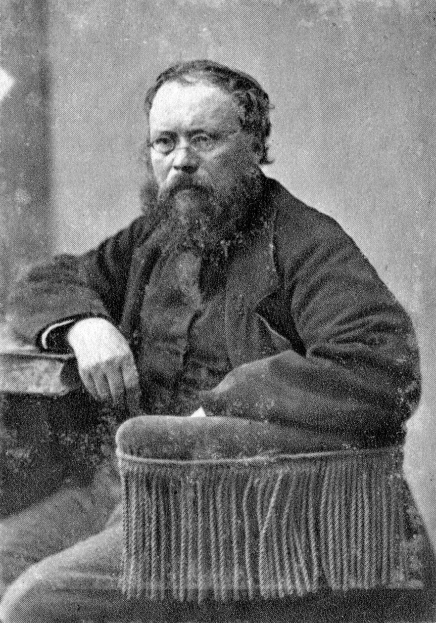 Pierre Joseph Proudhon, filósofo político mutualista francés, c. 1845-1868 de Unbekannt