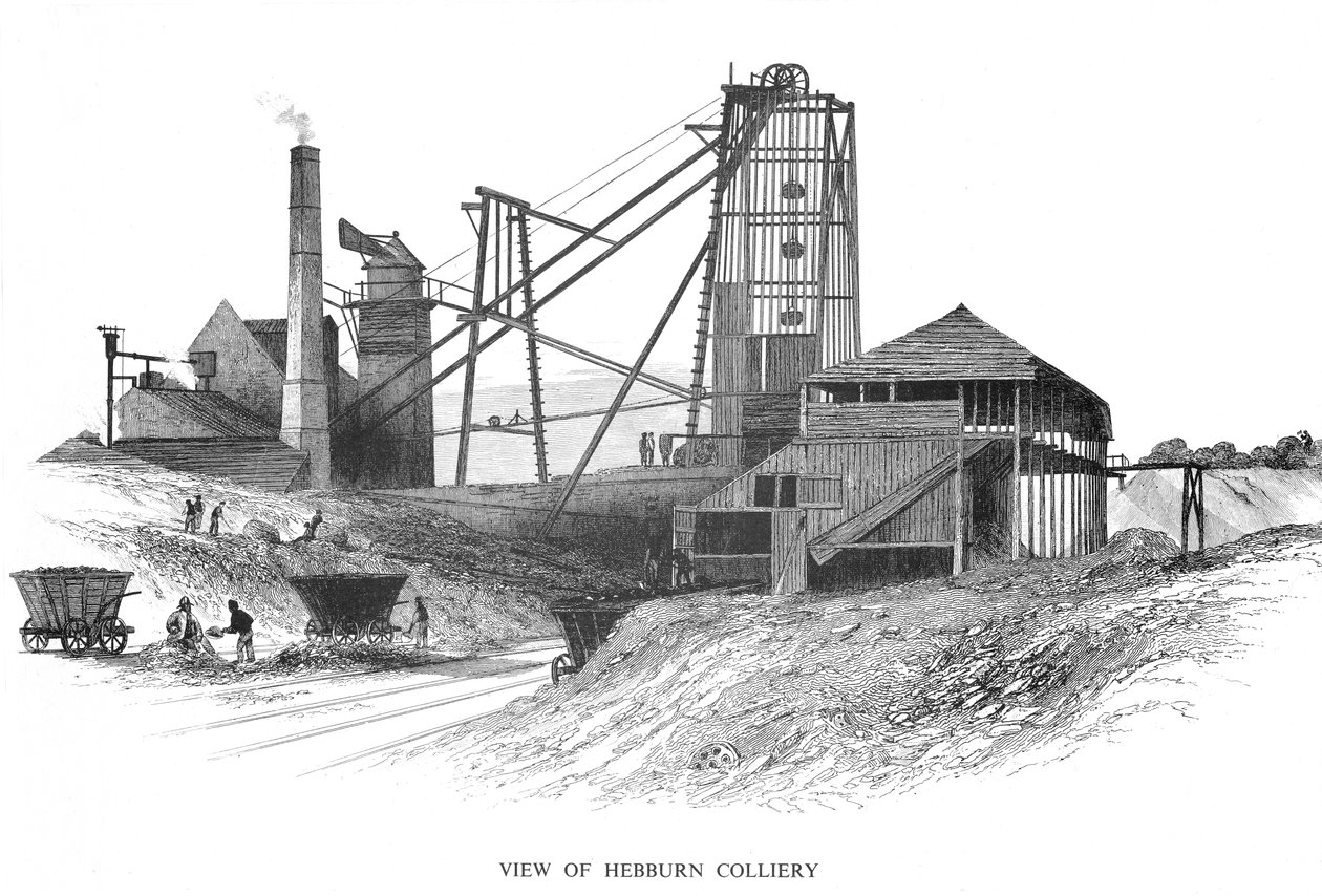 Pozo en Hebburn Colliery, área de Newcastle-upon-Tyne de Unbekannt