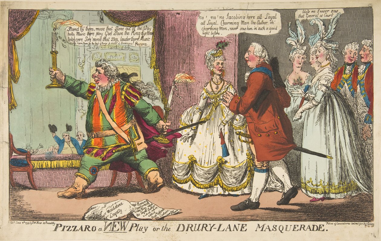 Pizarro una Nueva Obra o el Baile de Máscaras de Drury-Lane, 11 de junio de 1799. de Unbekannt