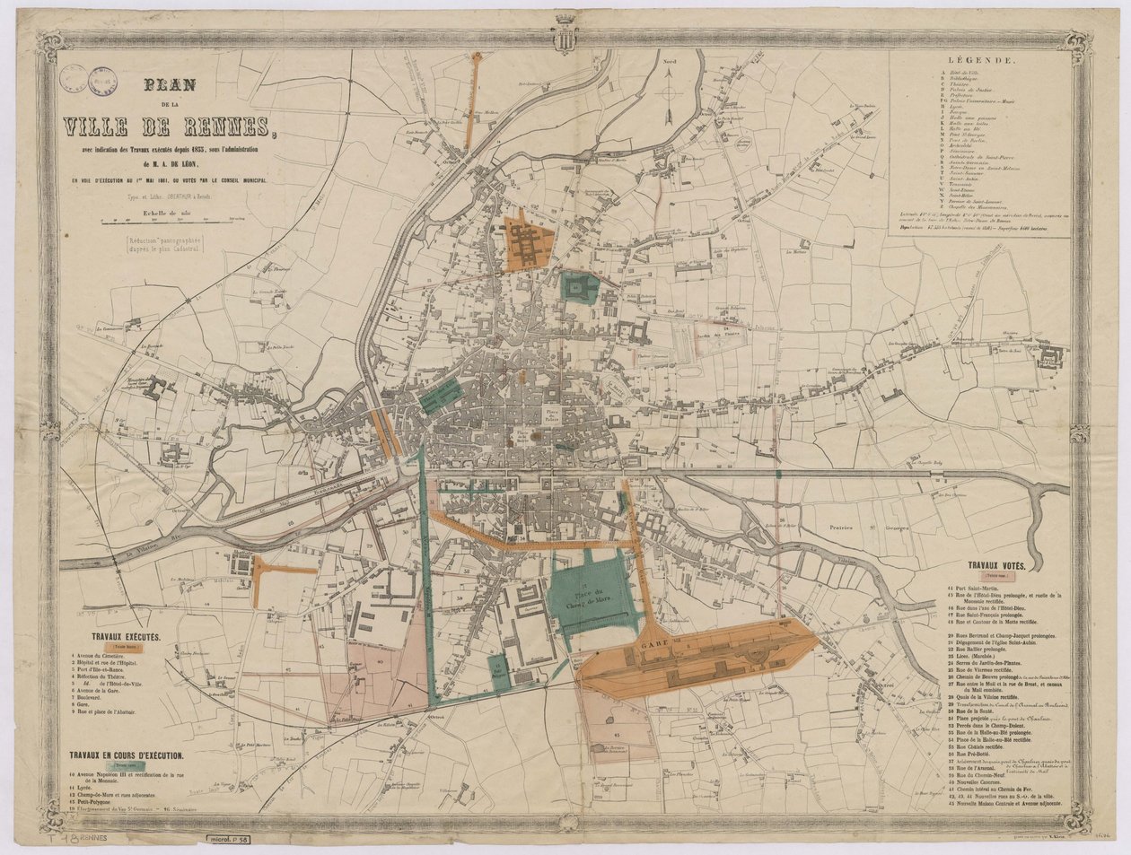 Plan de Rennes de Unbekannt