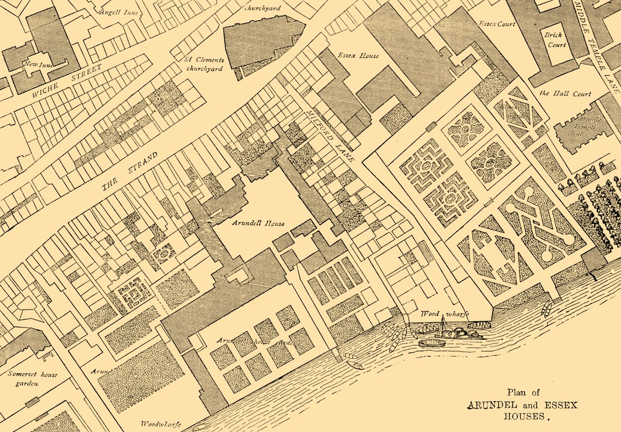 Plano de las casas de Arundel y Essex, 1881 de Unbekannt