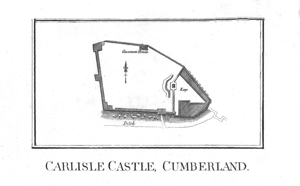 Plano del Castillo de Carlisle, Cumberland, finales del siglo XVIII de Unbekannt