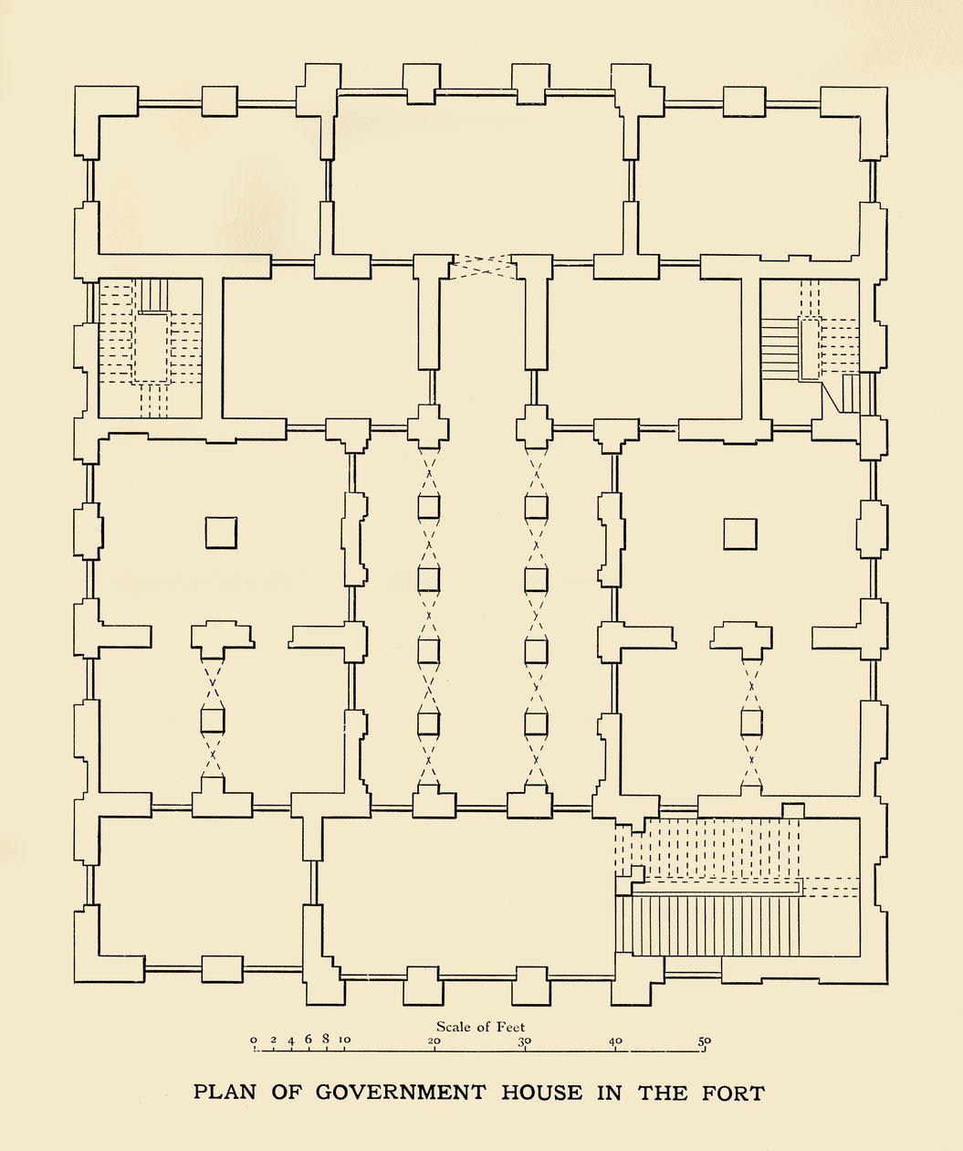 Plano de la Casa de Gobierno en el Fuerte, 1925 de Unbekannt