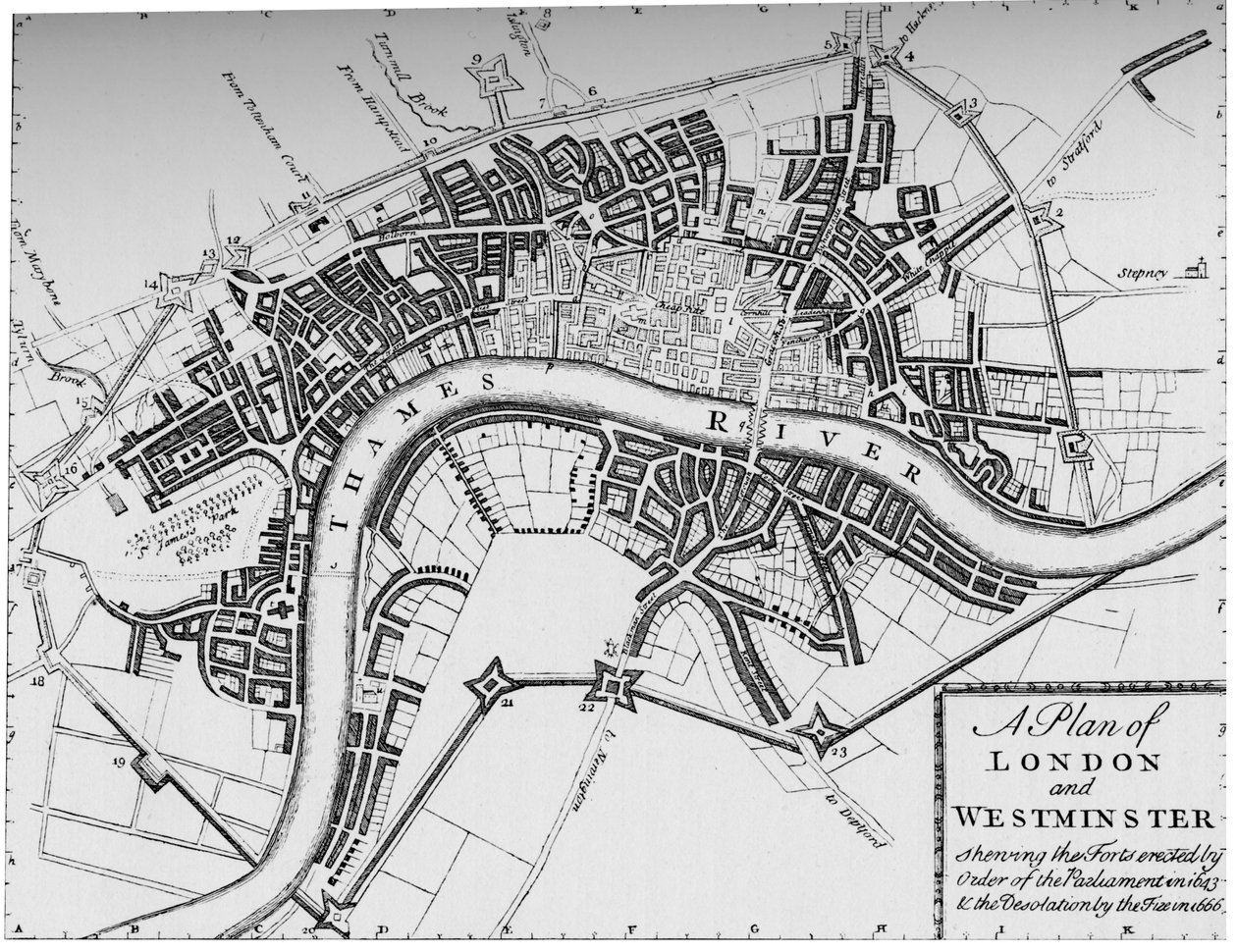 Plano de Londres y Westminster, 1749 1903 de Unbekannt