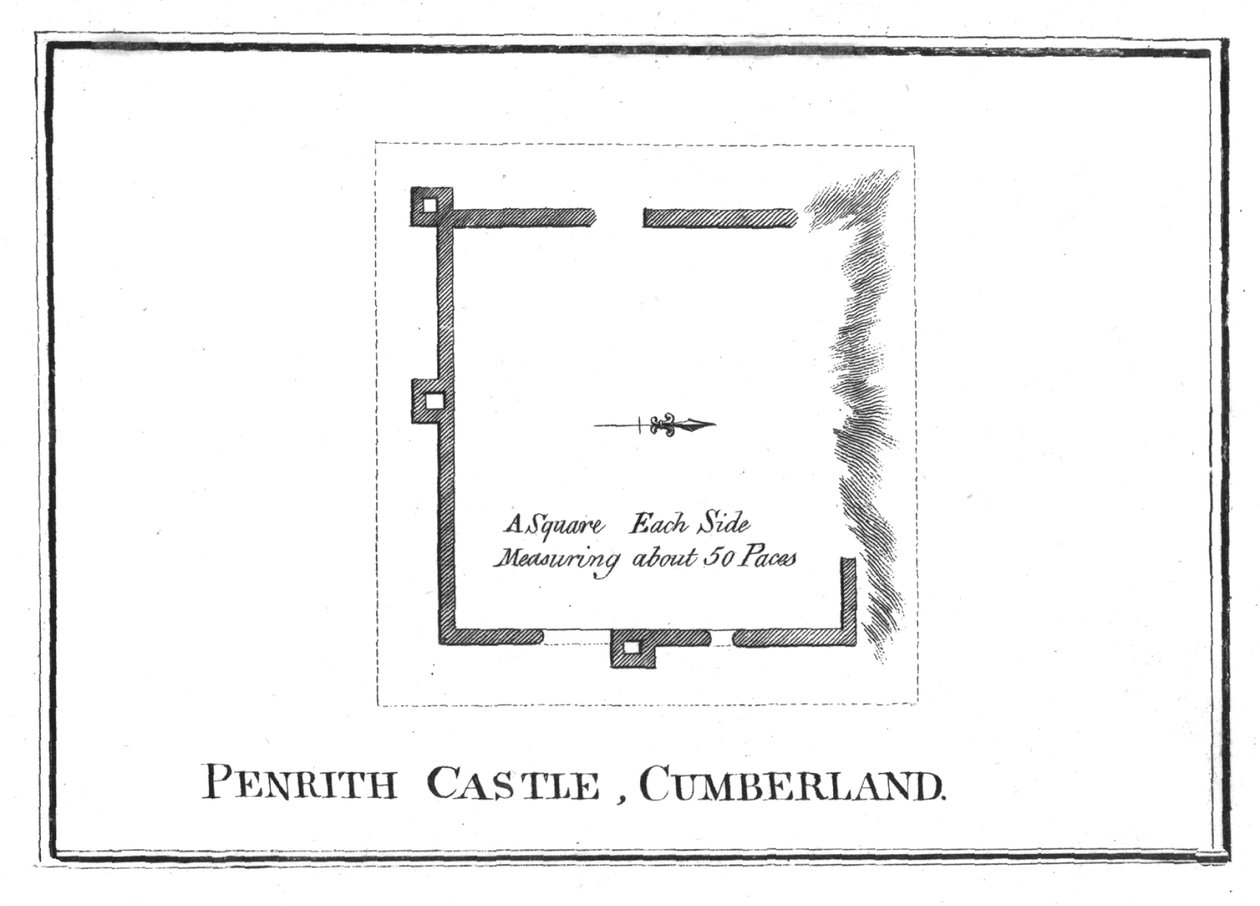 Plano del Castillo de Penrith, Cumberland, finales del siglo XVIII de Unbekannt