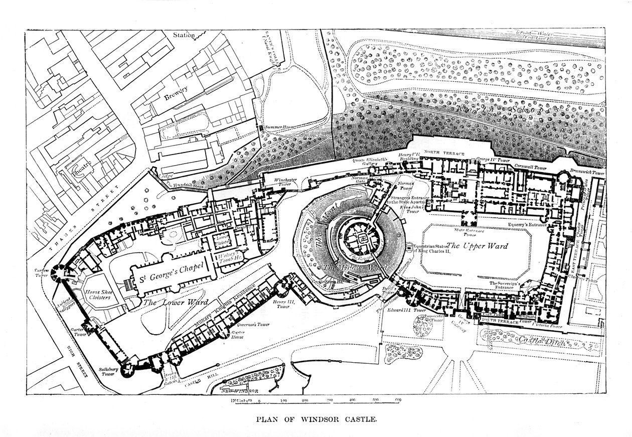 Plano del Castillo de Windsor de Unbekannt