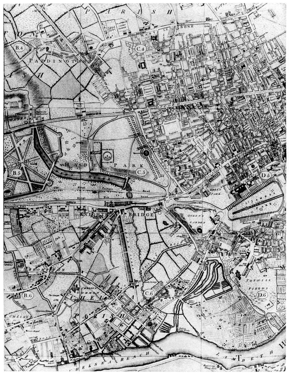Plano de la parroquia de St Georges, Hanover Square, Londres, 1907 de Unbekannt