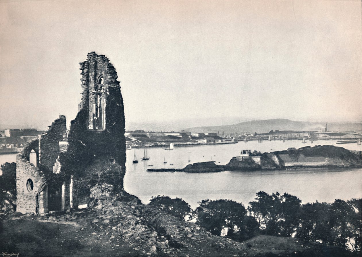 Plymouth - Isla de Drake, desde Mount Edgcumbe, 1895 de Unbekannt