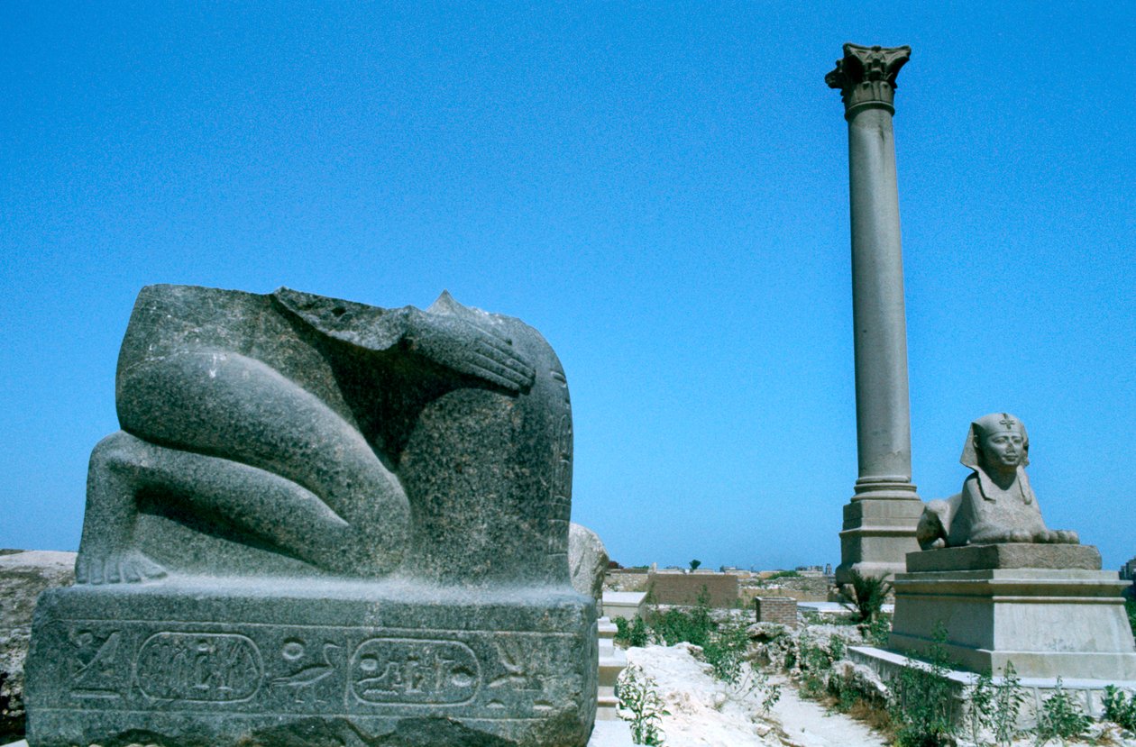 La columna de Pompeyo, Alejandría, Egipto de Unbekannt