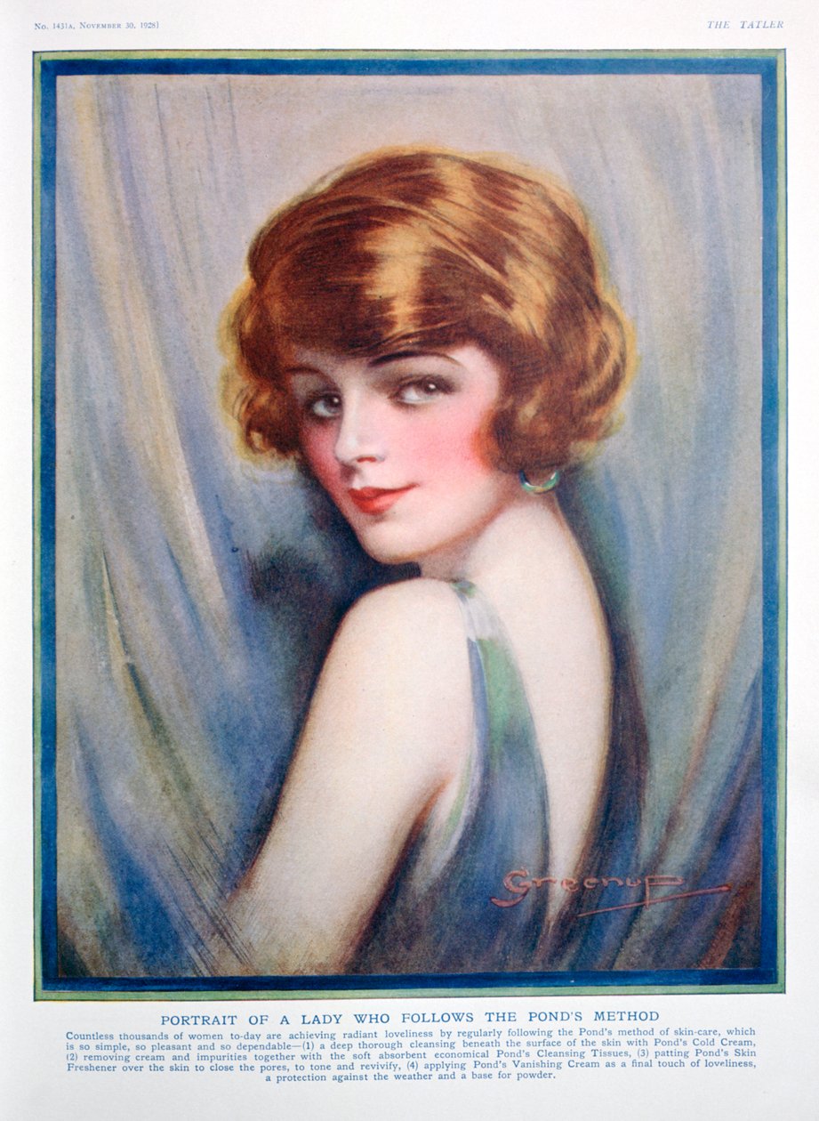 Anuncio de Ponds Cream, 1928 de Unbekannt