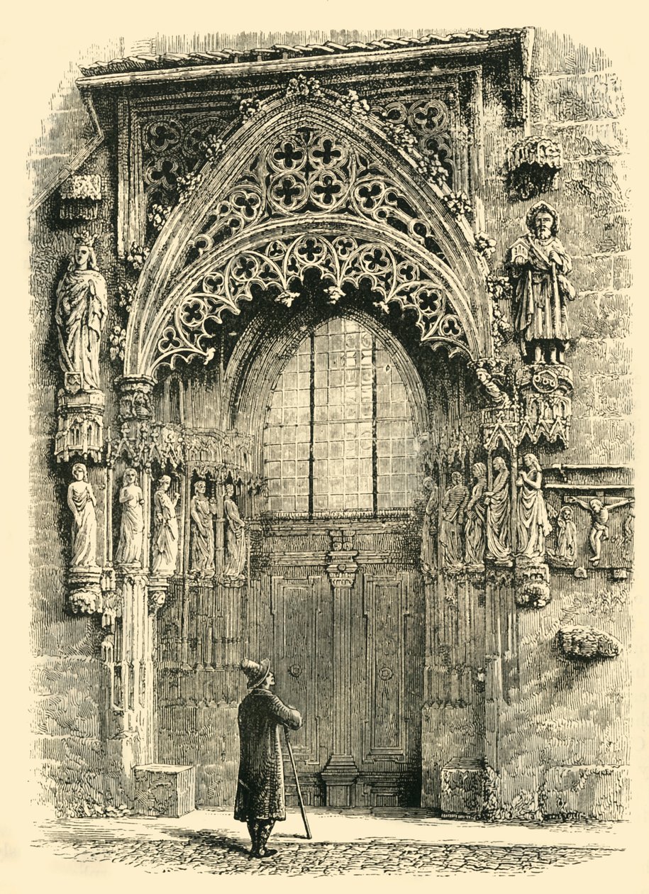 Pórtico de la Iglesia de San Sebaldo, Núremberg, 1890 de Unbekannt